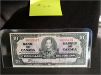 1937 - Bank of Canada $10 Dollar - Very Fine,