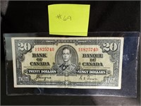 1937 - Bank of Canada $20 Dollar - Fine,