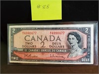 1954 - Bank of Canada $2 Dollar - Fine, Beattie