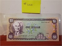 Bank of Jamaica $1 Dollar - Very Fine