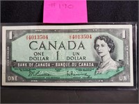 1954 - Canada $1 Dollar - Very Fine - UNC,