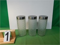 3 Glass Canisters
