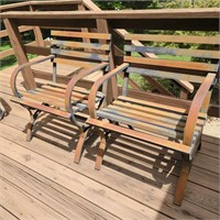 Rusty Metal Chair Pair