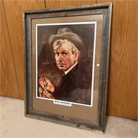 Signed Will Rogers Framed Print