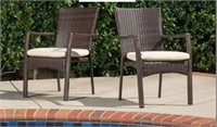 Set Of 2 Noble House Patio Chairs Brown & Creme