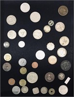 FOREIGN COIN LOT / 34 PCS