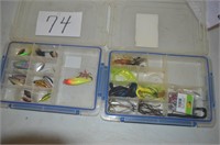 FISHING TACKLE, SMALL LURES, WORMS, WORM HOOKS
