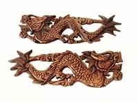 Pair of Chinese Wood Carvings