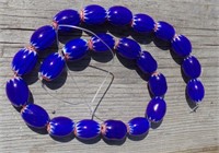 23 Glass Chevron Trade Beads, Bead size 3/8" X 5/8