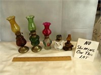 5pc Vintage Mini Oil Lamps