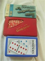 3 Sets Vintage Dominoes