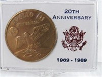 20th Anniversary Apollo 11 1969-89 Coin