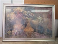 Painting of Flowers and Vases with Frame