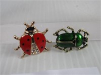 Beatle & Ladybug Pins