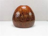 Orange & Brown Mosaic Style Vase