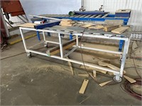 Steel Mobile Work Bench Approx 2.5m x 900mm