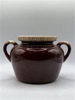 Vintage McCoy Brown Drip Bean Pot No. 342 No Lid