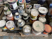 Pallet & Contents Paints, Lacquers, Turpentine etc