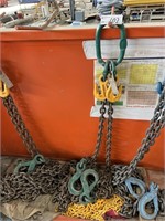 6.9 Tonne Twin Arm Chain Lifting Sling with Hooks