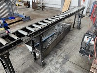 4 Steel Roller Feed Tables, Approx 3m x 300mm