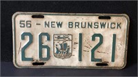 1956 New Brunswick License Plate