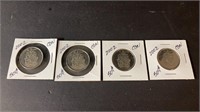 Four 2002 - 50 Cent Canadian Coins