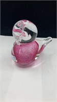 Art Glass Bird Paper Weight