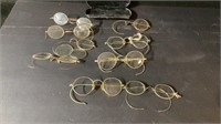 Lot Of Antique Bifocal Spectacles As Is