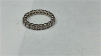 Sterling Silver Size 7 Cubic Zirconia Insert Ring