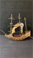 Vintage Ship's Lamp * Needs Some Repair * 14" X 14
