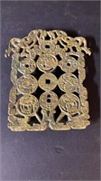Vintage Chinese Coin Brass Trivet