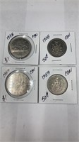 1968 & 1969 Canadian Silver Dollars And 50 Cent Co