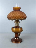 Vintage Amber Glass Lamp