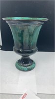 Large Blue Mountain Pottery Vase 6.5" Wide X 8" Hi