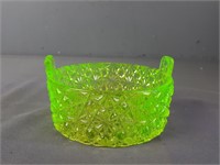 Yellow Vaseline Glass Bowl - Fluoresces