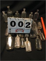 Assorted  clear Mostly cork top bottles