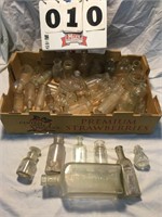 Miscellaneous clear cork top bottles