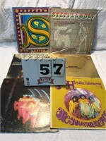 Six rock ‘n’ roll LP record albums