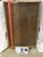 32 x 24 glass and wood display case. Needs