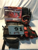 Spyder pilot paintball gun with accessories