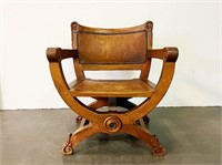 Mexican Carved Accent Chair