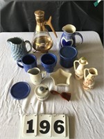 Miscellaneous pottery and glassware. Longaberger