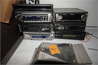 Lot of cae radios and amplifier systems