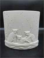 Ceramic cat candle holder
