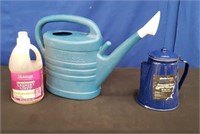 Enameled Coffee Pot, Water Can, Laundry Soap