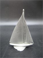 Small pewter sailboat