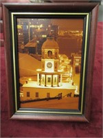 Halifax Town Clock at night in the winter