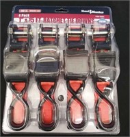 New 4 Pack 1" x 15' Ratchet Tie Downs
