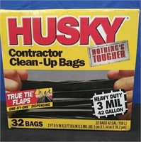 New Box Husky Contractor Bags 32 Ct