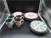 Denby Christmas dishes " Holly"